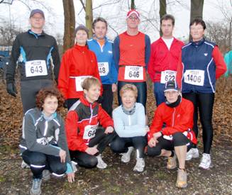 Laufgruppe im Winter